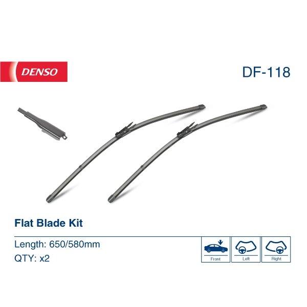 Valytuvai Denso FlatBlades 650/580mm Valytuvai Denso FlatBlades 650/580mm