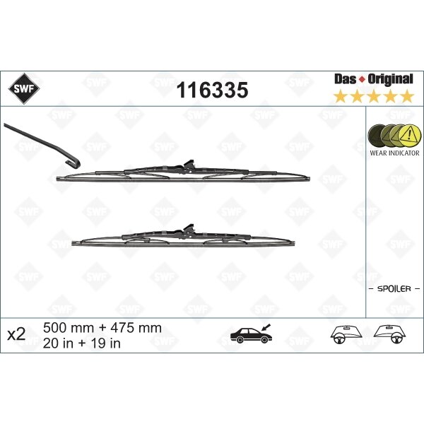 Valytuvai SWF Standart 500/475mm