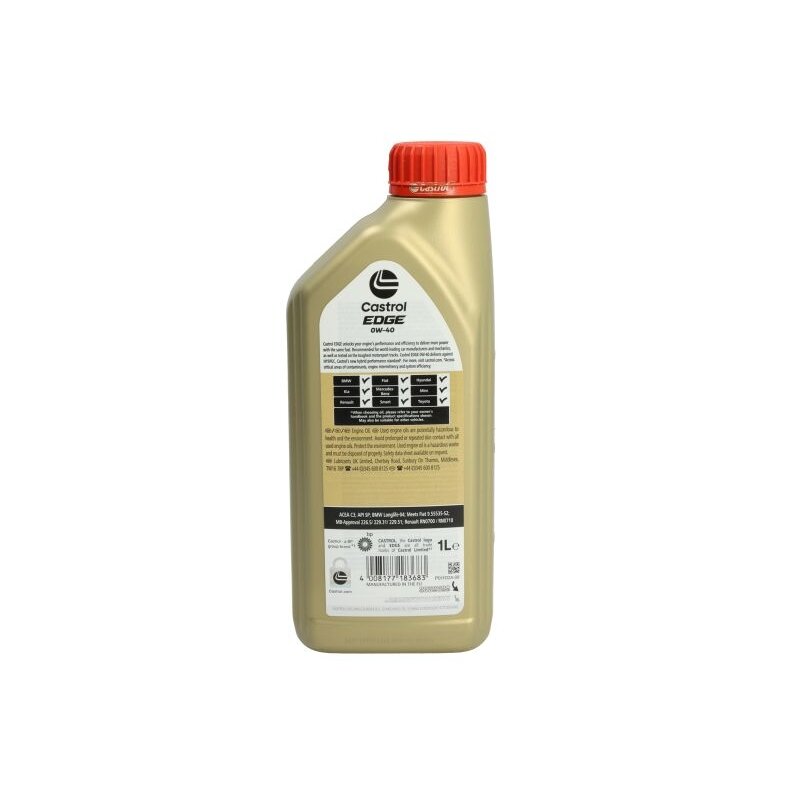 Variklinė alyva Castrol Edge 0W40, 1L 1 Variklinė alyva Castrol Edge 0W40, 1L 1