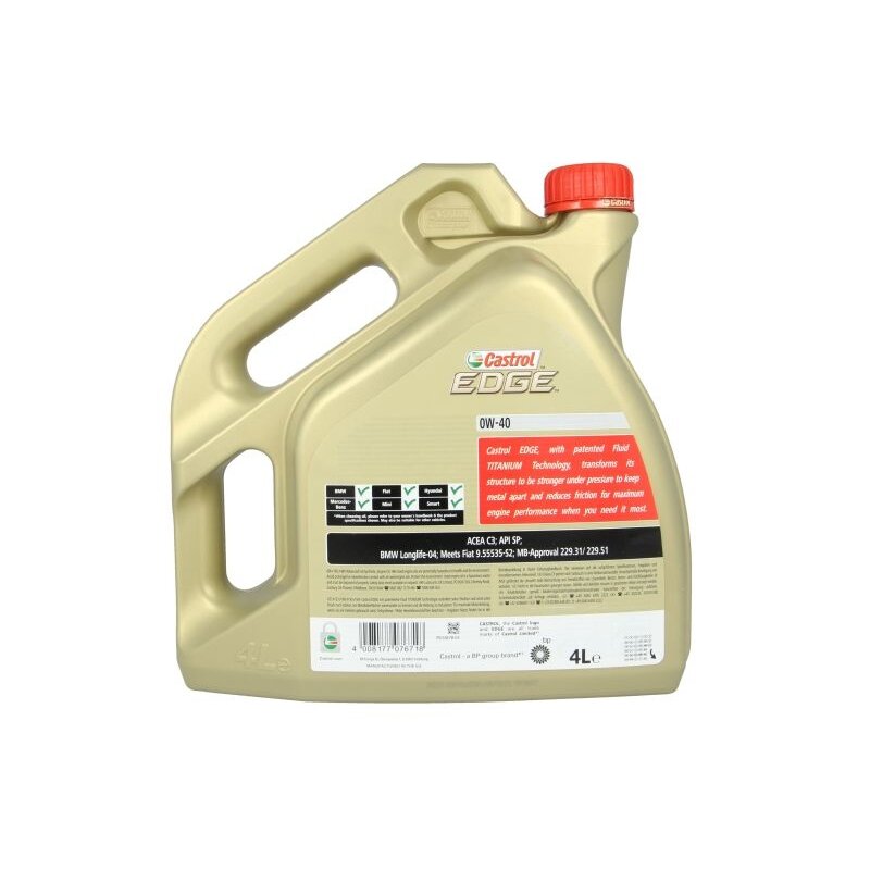Variklinė alyva Castrol Edge 0W40, 4L 1 Variklinė alyva Castrol Edge 0W40, 4L 1