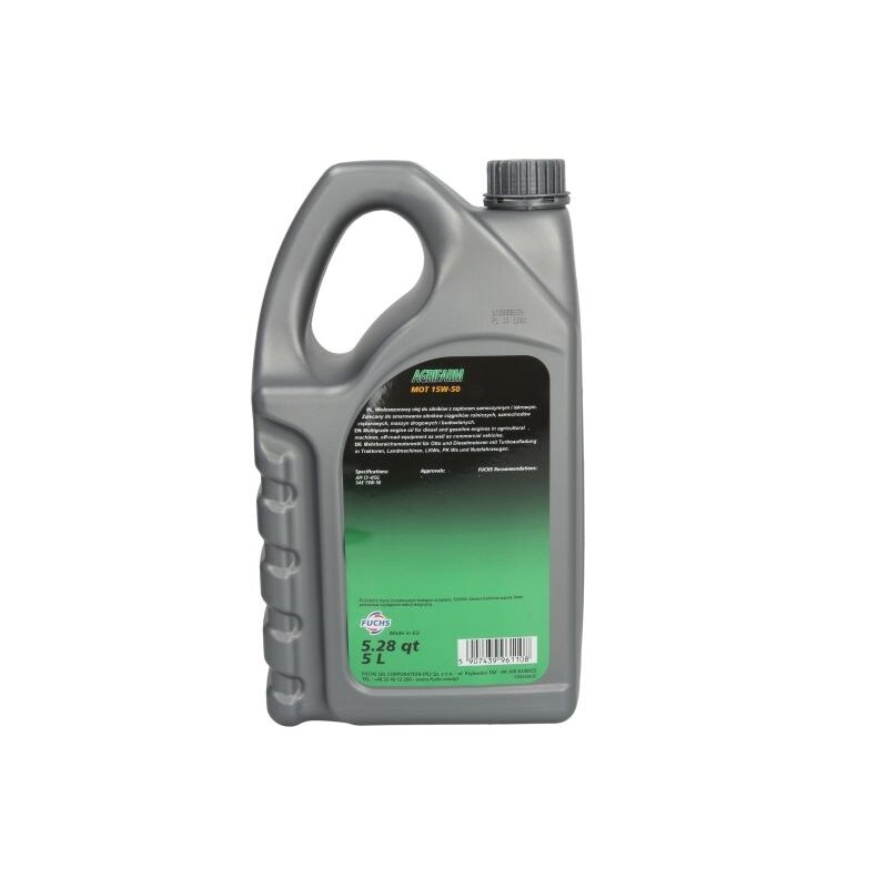 Variklio alyva Fuchs Agrifarm MOT 15W50, 5L 1 Variklio alyva Fuchs Agrifarm MOT 15W50, 5L 1