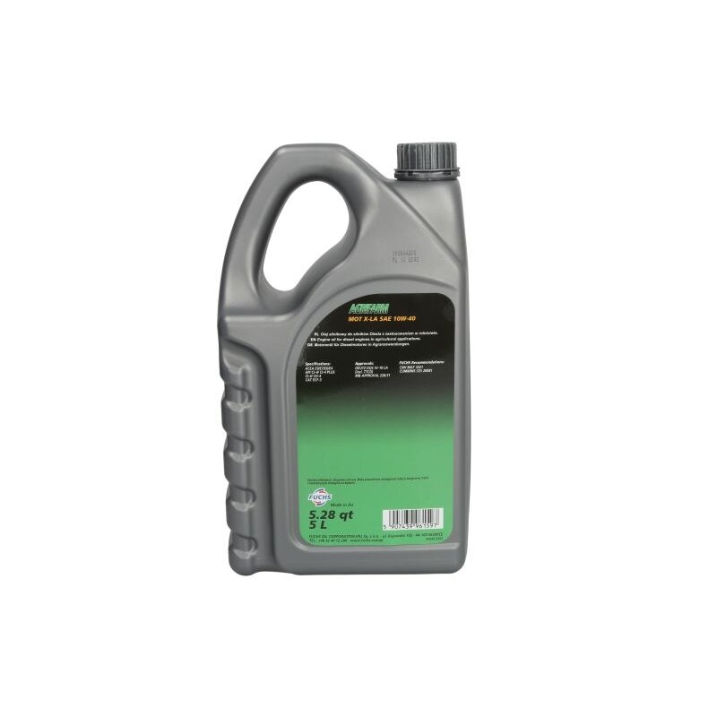 Variklio alyva Fuchs Agrifarm MOT XLA 10W40, 5L 1 Variklio alyva Fuchs Agrifarm MOT XLA 10W40, 5L 1