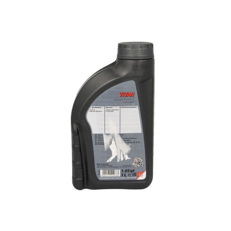 Variklio alyva Fuchs Titan SUP.F ECOFE 0W30, 1L 1 Variklio alyva Fuchs Titan SUP.F ECOFE 0W30, 1L 1