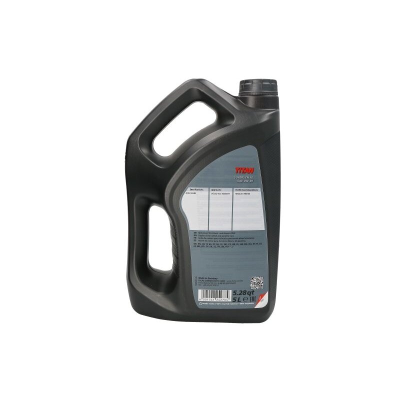 Variklio alyva Fuchs Titan SUP.FE 0W30, 5L 1 Variklio alyva Fuchs Titan SUP.FE 0W30, 5L 1